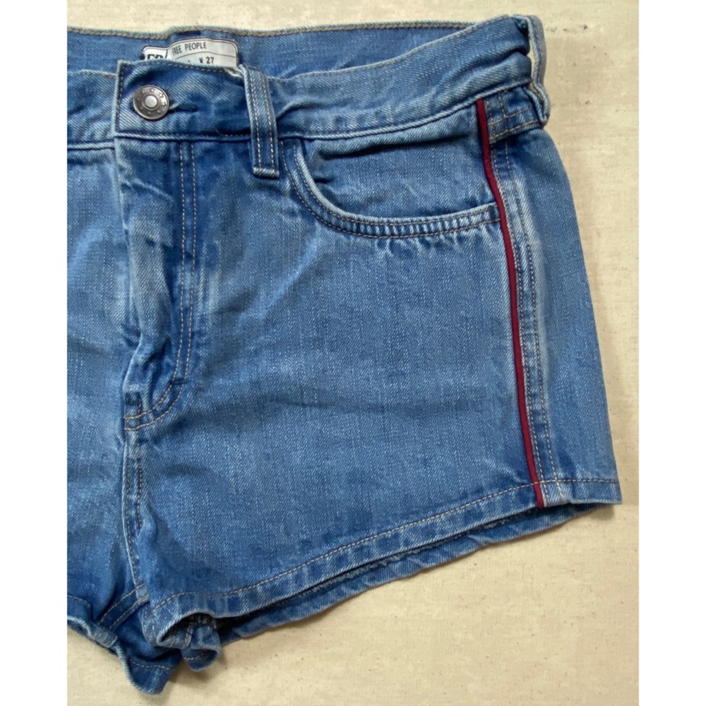 Free People High Waisted Denim Shorts Sz 27 - Picture 1 of 4